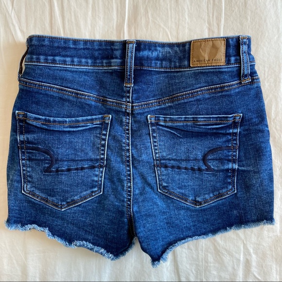 AE Super Stretch High Waisted Denim Short Short - Picture 2 of 4